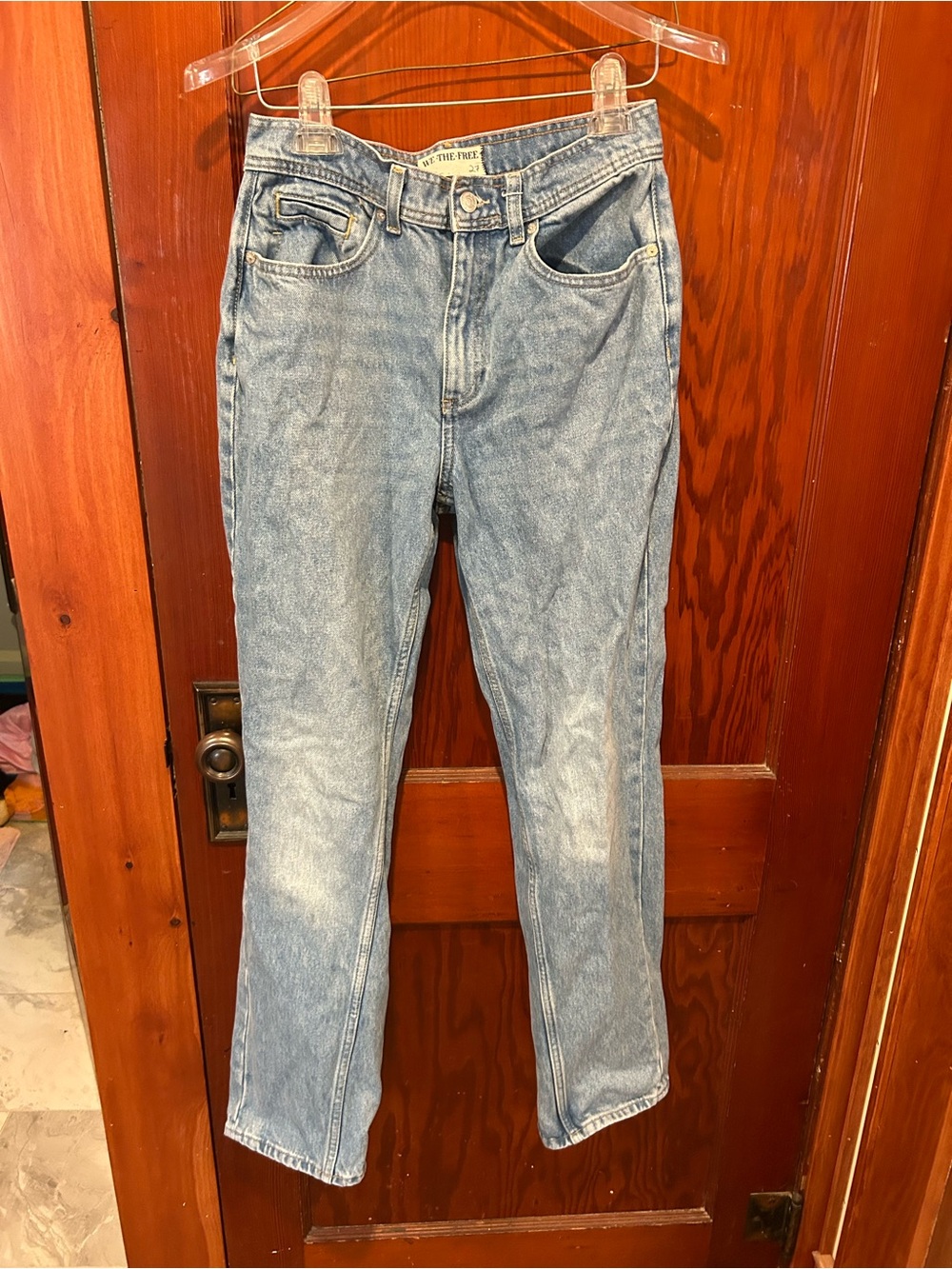 We the free womens jeans high rise slim straight 27